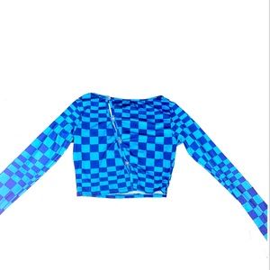 Pretty little thing checkered buttoned top